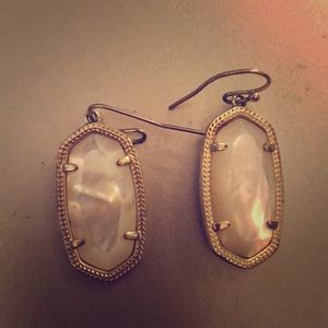 Lee gold drop earrings ivory pearl